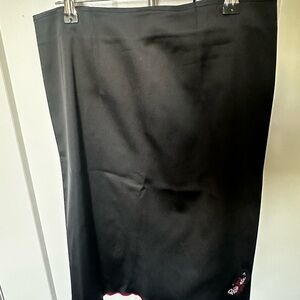 Women's Black Pencil Midi Skirt
